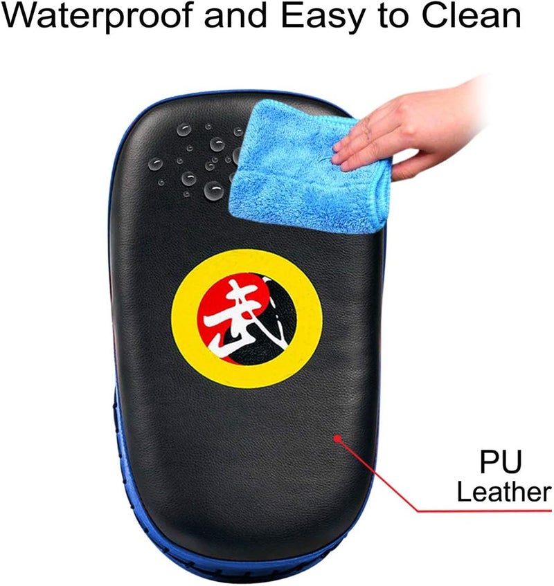 TLBTEK Taekwondo Kick Shield - Muay Thai MMA Karate Kickboxing Training Pads - Curved Leather Strike Shield - Image 4